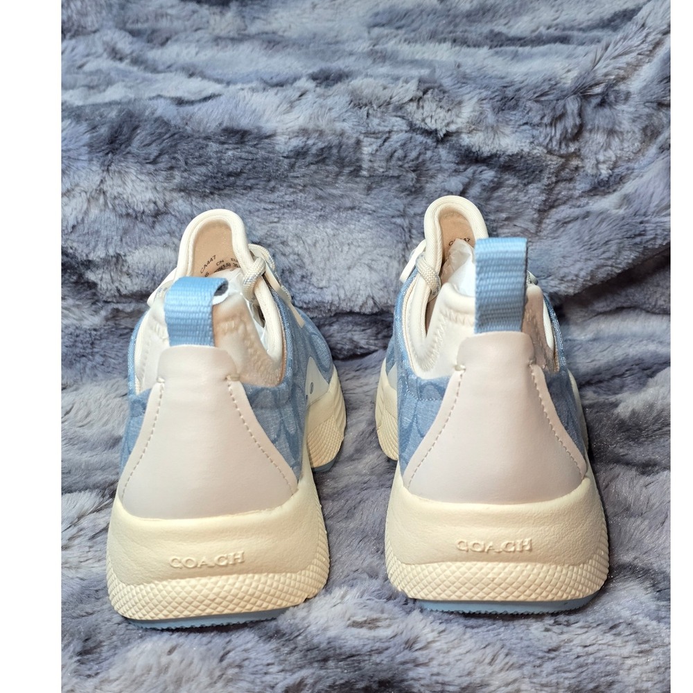 NWB Coach C270 Tech Runner signature canvas chambray‎ blue/cream size 5 EU  35.5 - Picture 4 of 10